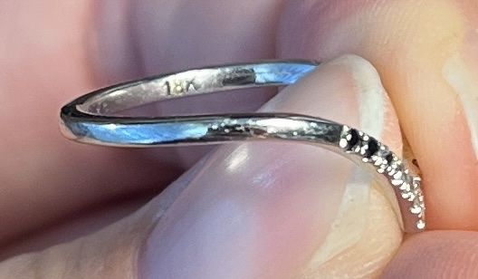 Anelli: 750 Weissgold Ring mit Diamanten V-shape – Usato da Rotkreuz venduto da zisii 3
