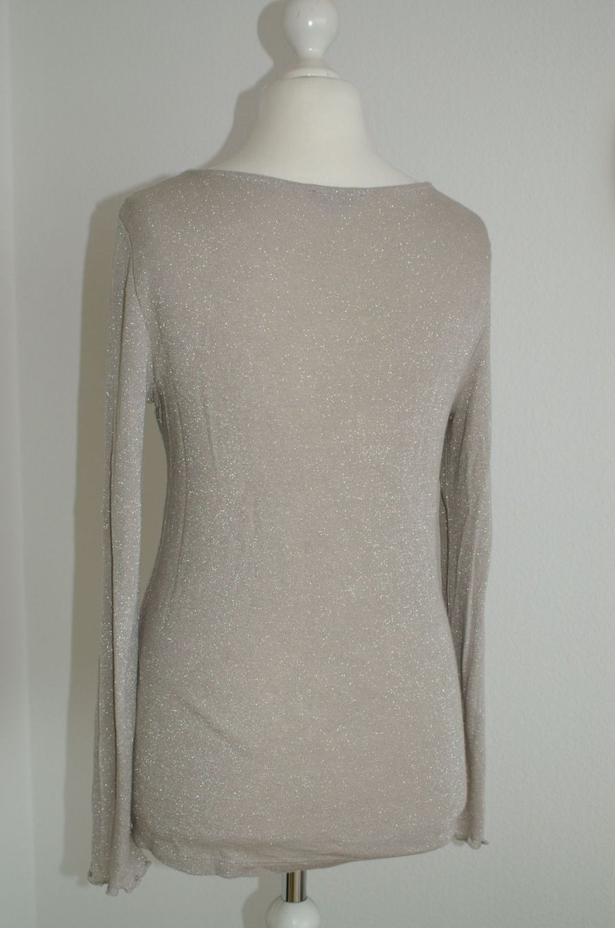 Maglioni & Felpe: glänzender schlichter Pulli, Street one, Gr. 36, sand/silber – Usato da Grüt (Gossau ZH) venduto da o-nyx 5