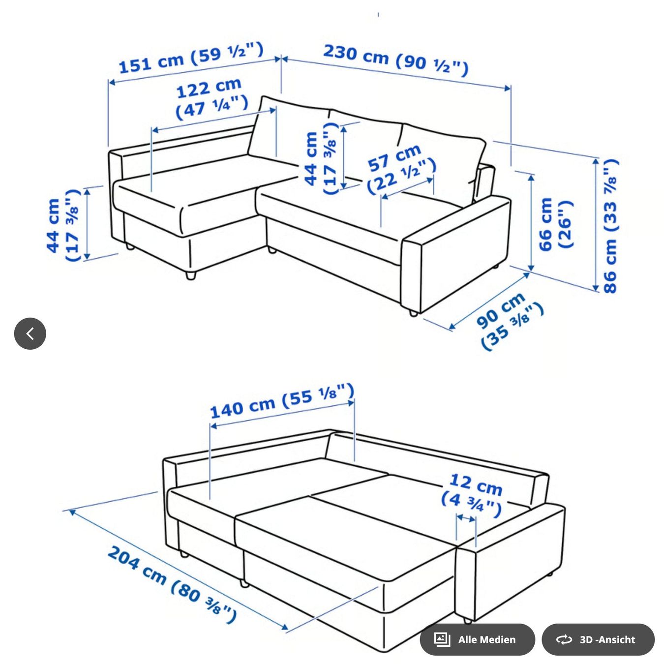 Ikea Divani: Friheten Sofa von Ikea – Usato da Flawil venduto da sakul95 1