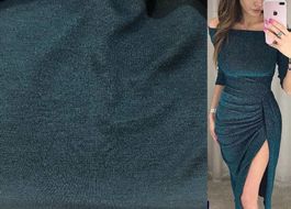 Abendstoff aus Baumwolle Jersey Lurex  1.90x1.58m verde