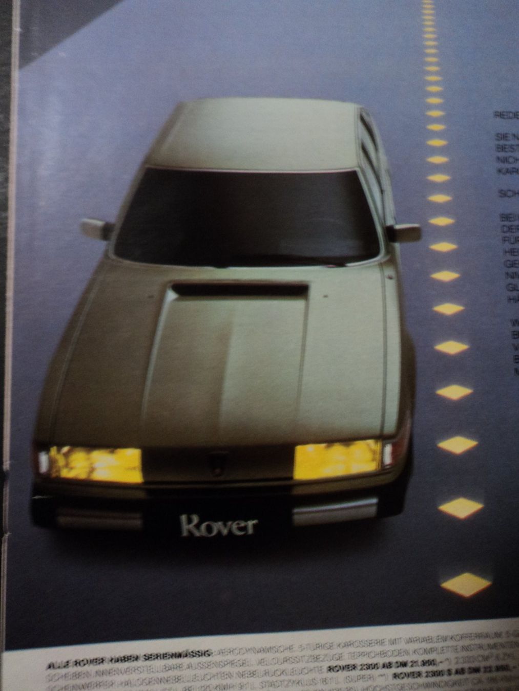 Rover Documenti: Prospekt Werbung Rover 1977 – Usato da Schwarzenburg venduto da modelCARama