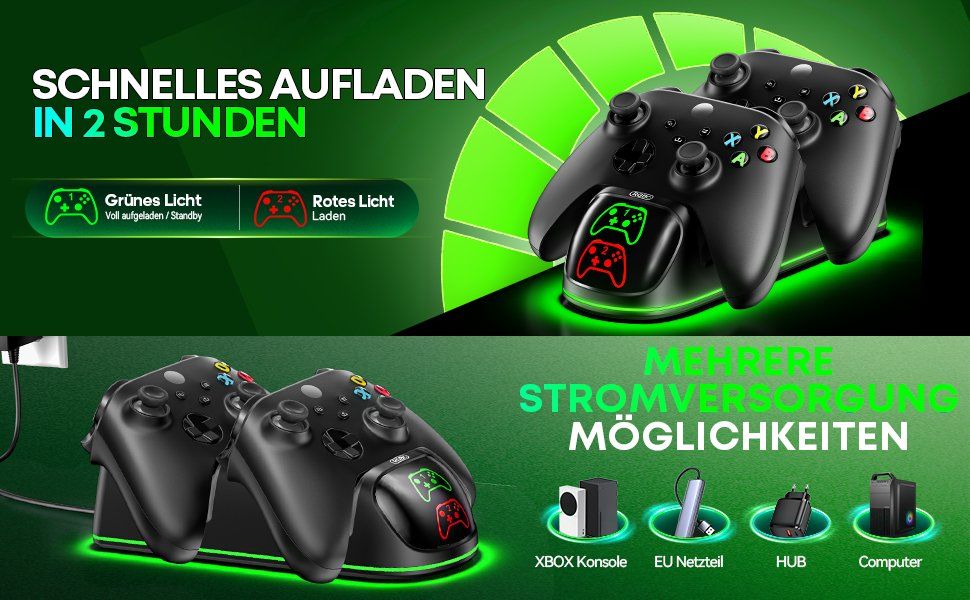Adapter & Kabel: XBOX CONTROLLER LADESTATION MIT 2 AKKUS XBOX ONE/SERIES X/S – Neu und originalverpackt aus Kriens von swissgadget 5