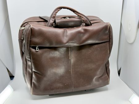 HAROLDS Ledertasche Rollkoffer braun, Vintage