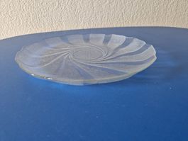 Glasteller, runde Glasplatte, Servierplatte