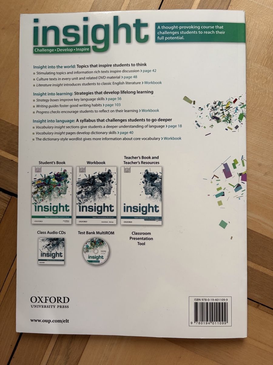 Livres: Oxford Exam support/Insight/Upper-Intermediate Students Book – Neuf (Voir description) à Zürich par Hoco0 1
