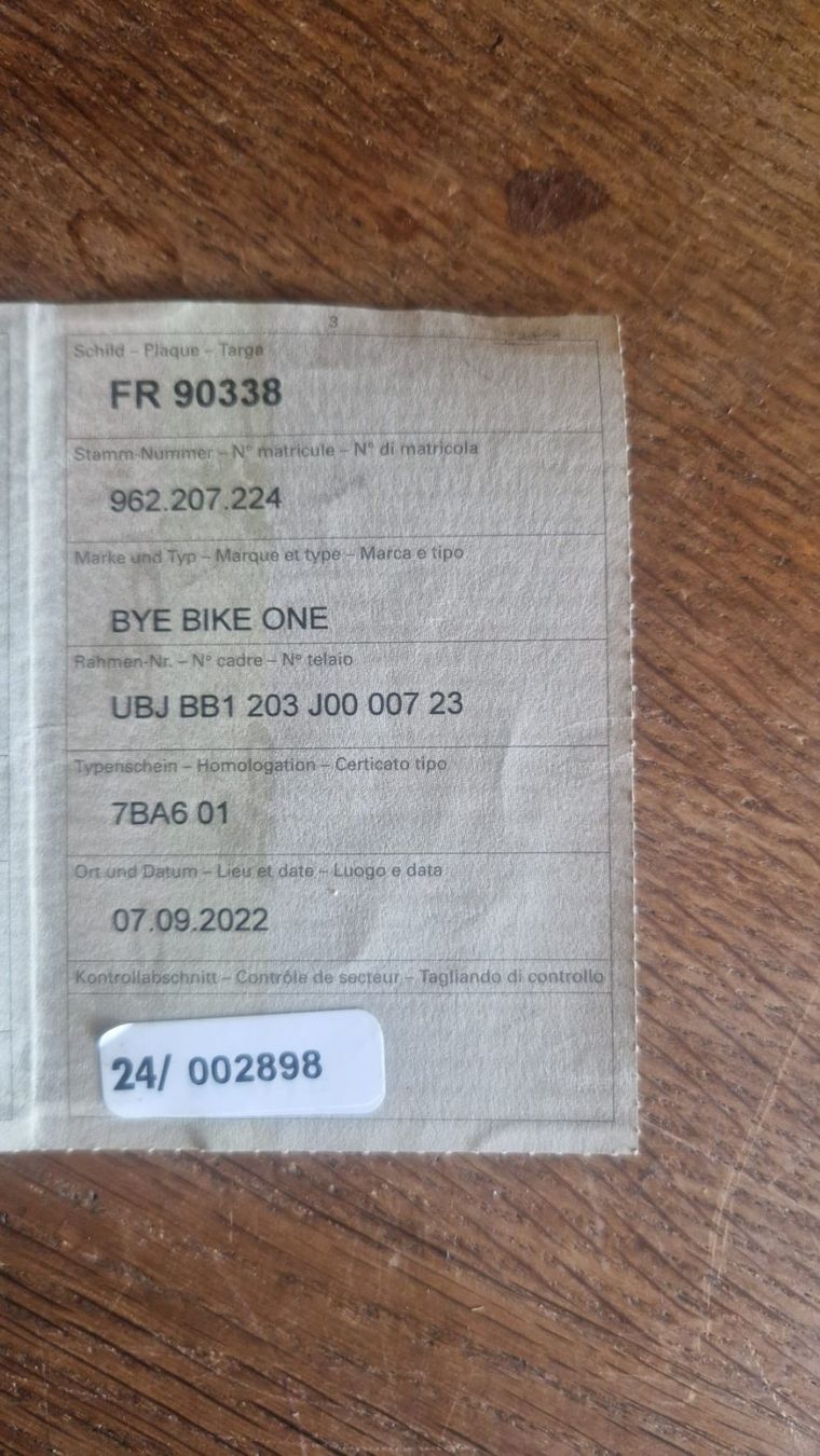 Ciclomotori: Mofa Bye Bike One – Usato da Alterswil FR venduto da brona 4