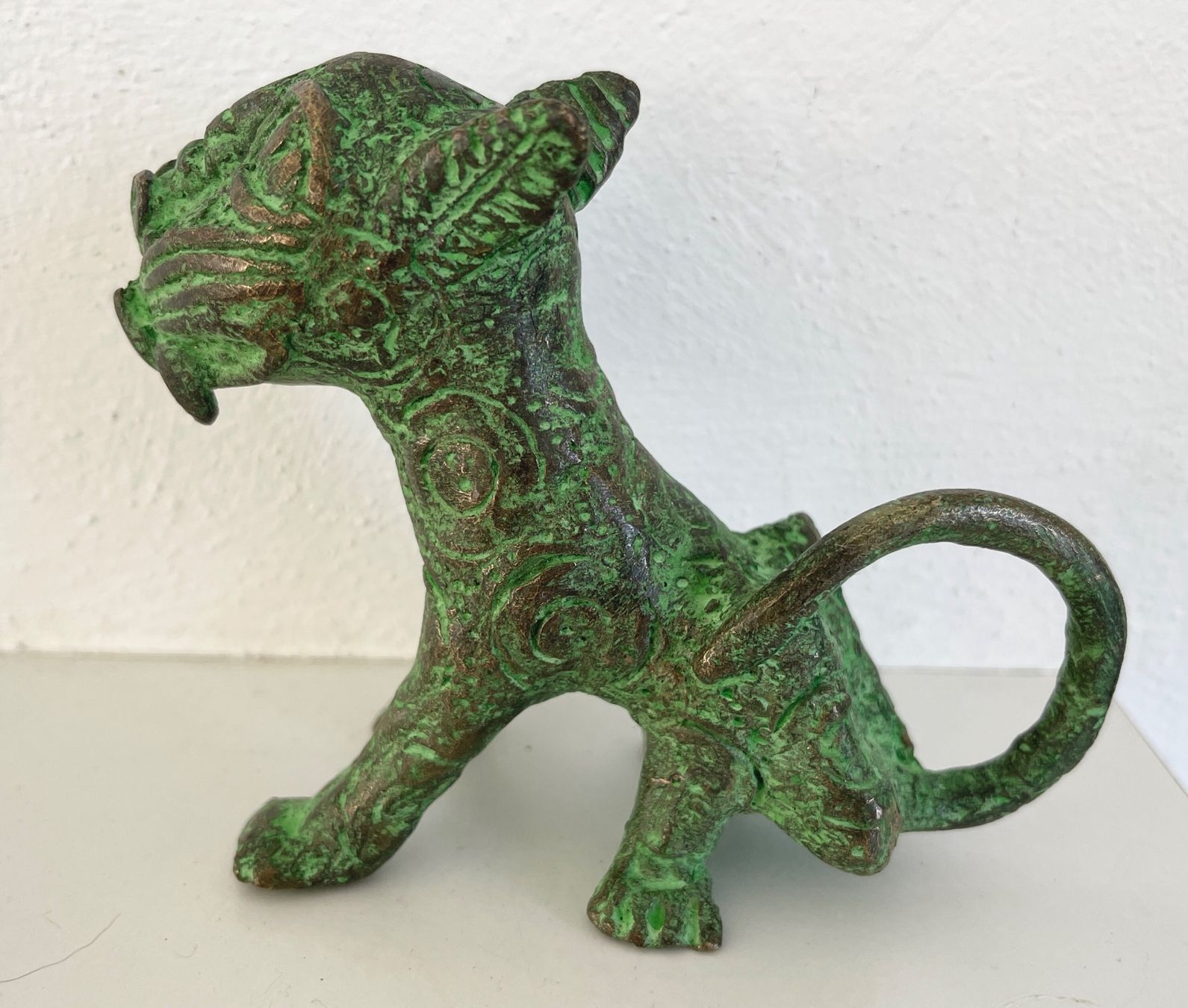 Sculture & Statue: feiner alter Leopard Bronze Benin Höhe 9,5 cm – Usato da Rüthi (Rheintal) venduto da Kunsthaus777 9