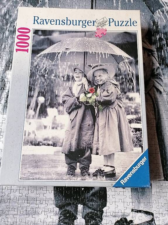 Puzzle: puzzle schwarz weiss mit rose – Usato da Aesch BL venduto da desi1991