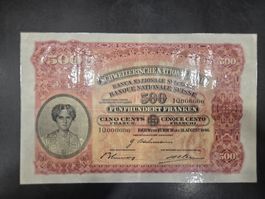 500 Franken 1946 Stickerei