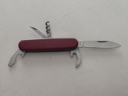 Taschenmesser rot rostfrei mit Werkzeugen gebrauchter Zustan