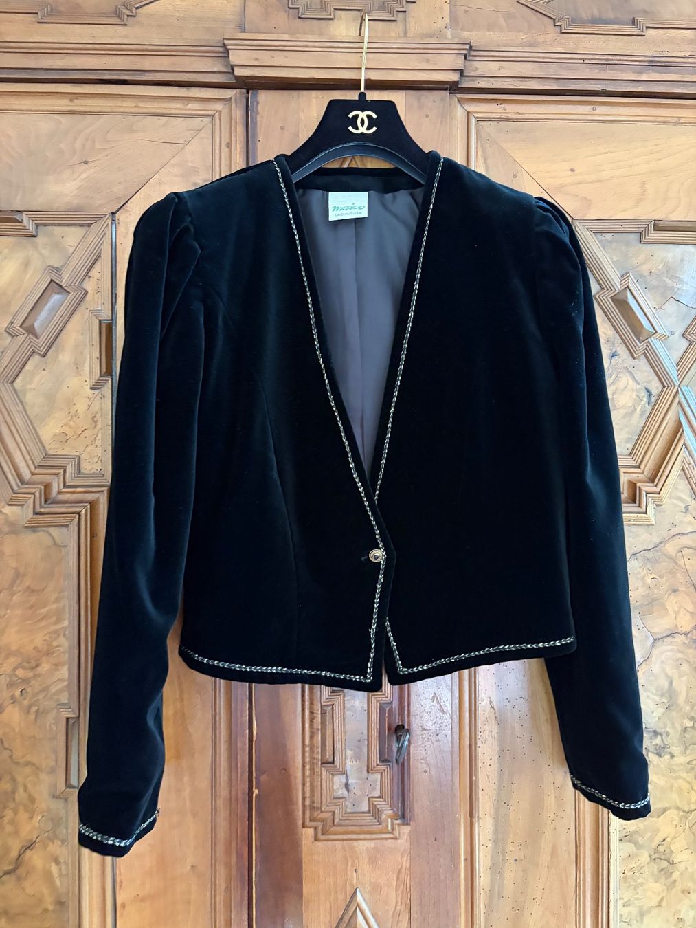 Giacche: VINTAGE Original-Samtjacke mit gestickter Kette  Größe M – Nuovo (secondo la descrizione) da Interlaken venduto da Bona55 6