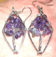 Ohrringe 582 – Amethyst - Lebensbaum