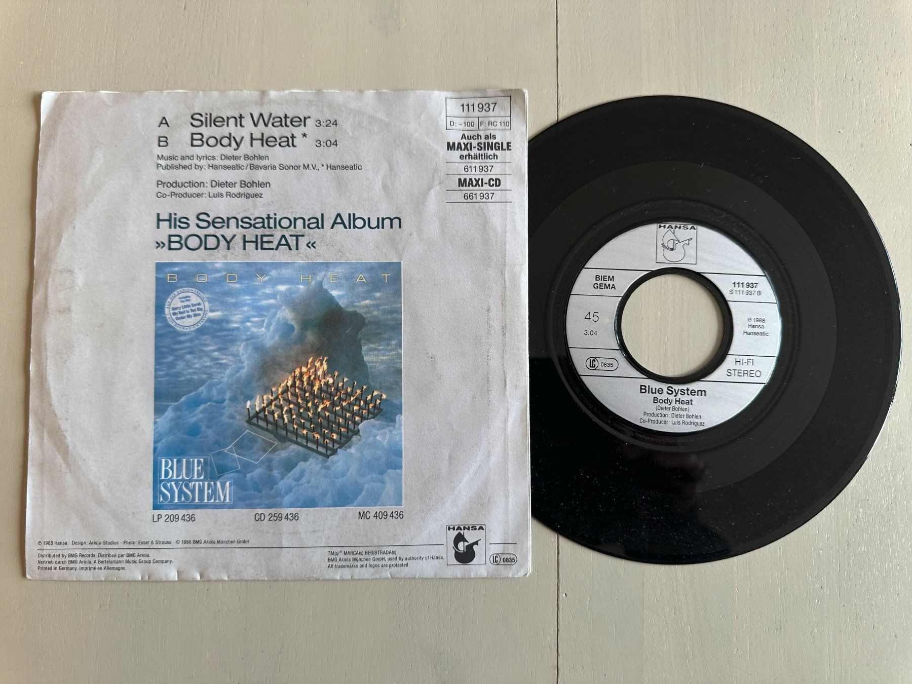 Dischi in vinile: BLUE SYSTEM MODERN TALKING DIETER BOHLEN tolle Single – Usato da Basel venduto da Partridge 1