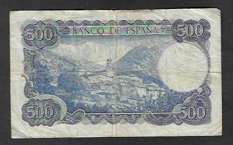 Banknoten: Spanien  500  Pesetas  1971  Gebraucht – Gebraucht aus Gordola von coinsandnotes 1
