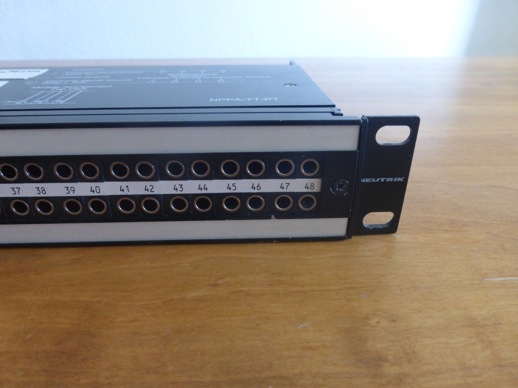 Neutrik Cavi: Neutrik NPPA TT PT Patchbay Nr.2 – Usato da Zumikon venduto da psisound 4