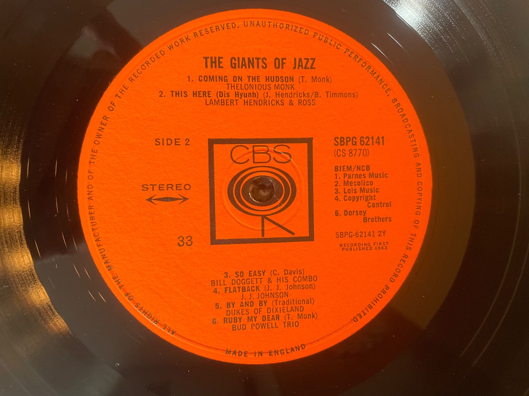 Schallplatten: S452 The Giants of Jazz – Gebraucht aus Frutigen von  1