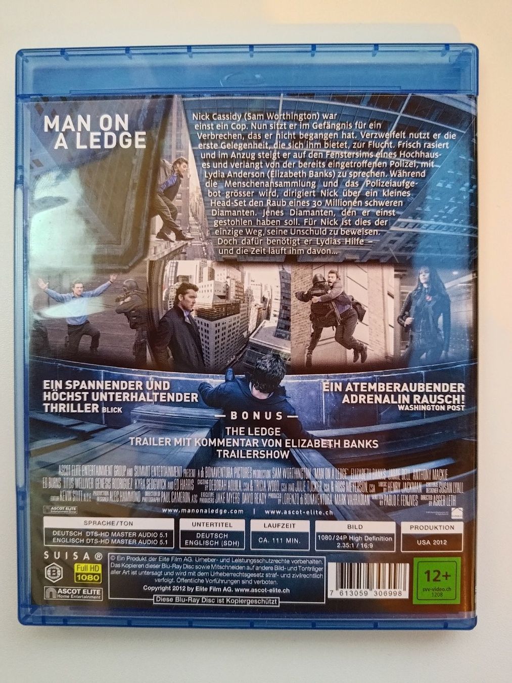 Tutti i DVDs: Man on a Ledge – Usato da Liestal venduto da Kratzilla 2