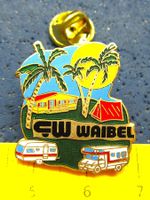 CARAVAN WAIBEL CAMPING PIN ENAMEL GOLDIG
