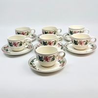 VILLEROY & BOCH "Palermo" - lot de 7 tasses et sous-tasses