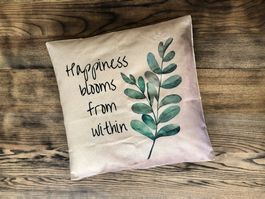 NEU Kissenbezug 45 x 45 cm Pflanze Landhausstil Deko