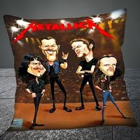 🤘🎸 Metallica Cartoon-Konzert Kissenbezug 🔥🎨
