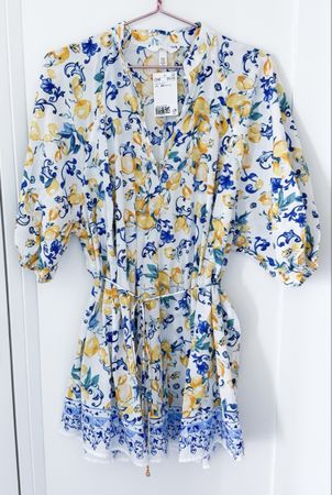 Robe d'été H&M à citrons, taille XS, neuve 🍋☀️!