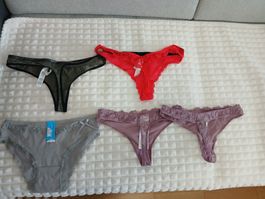 Sexy rotes Netzkleid &  fünf Slips Grösse M für heisse Tage