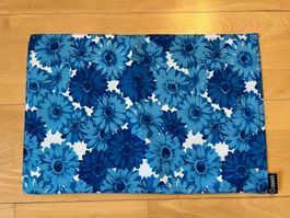 Tischset, blau Blumen, Handarbeit, NEU
