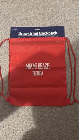 Praktischer Turnbeutel Miami Beach Florida - Neuwertig!