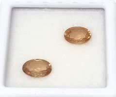 2x Saphirs oranges 1.76 ct - CERTIFICAT 560.- Fr