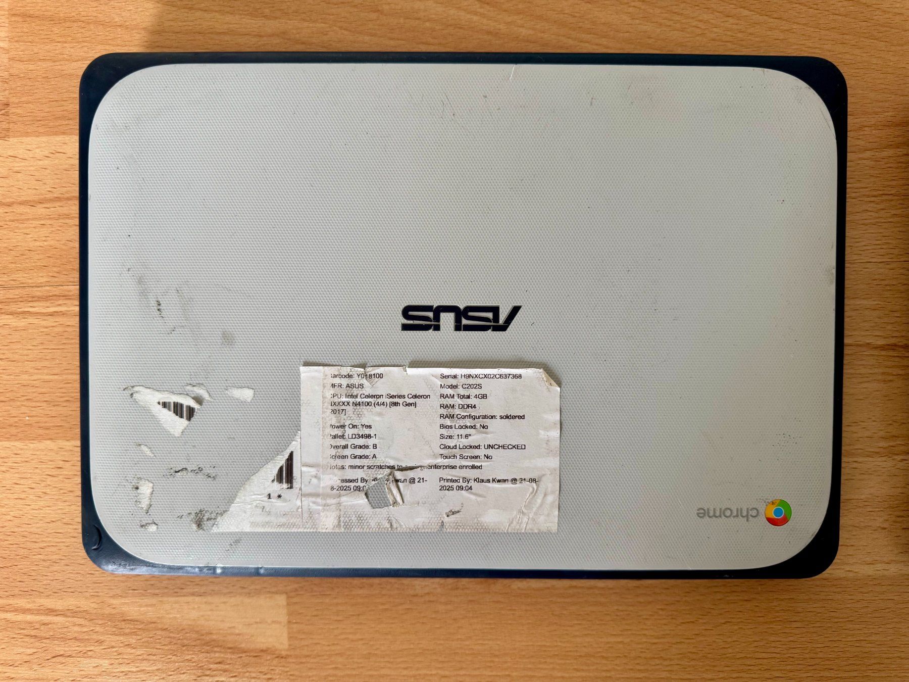 Asus Notebooks: 6x Laptops Asus c202s Chromebook Defect – Defekt aus Couvet von nay_prh5 2