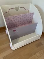 Childrens Book Shelf White with Heart and Star Motif