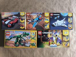 5 Lego Creator Sets, 31100, 31134, 31125, 31058, 31099