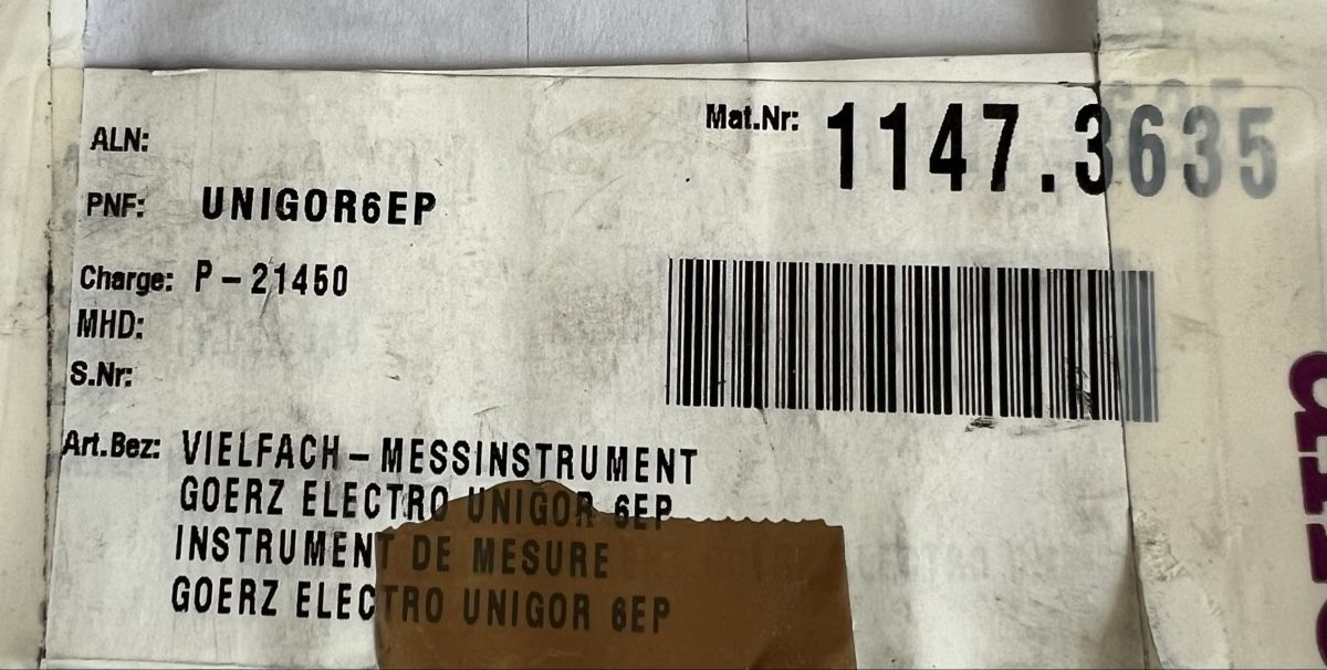 BBC Goerz Metrawatt Misurare: GOERZ Electro UNIGOR 6eP Schweizer Luftwaffe Multimeter  Zum – Usato da Oberhofen Thun'see venduto da SwissTreasure 5
