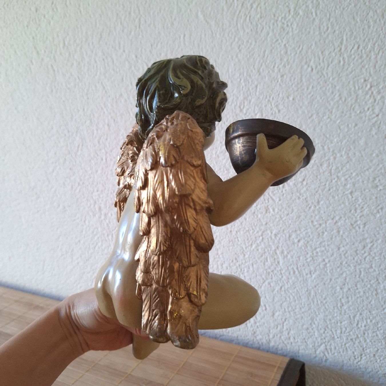 Statuette: Versand möglich.  Herziger, sitzender Engel – Usato da Winterthur venduto da Goldpipau 5