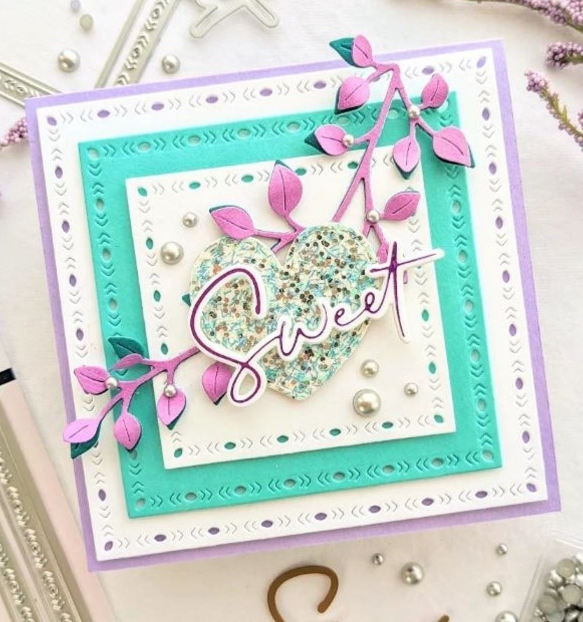 Sciablone: Pinkfresh 6er Set Dies **Folk Edge Squares** – Nuovo e nell'imballaggio originale da Rubigen venduto da rofi100 3