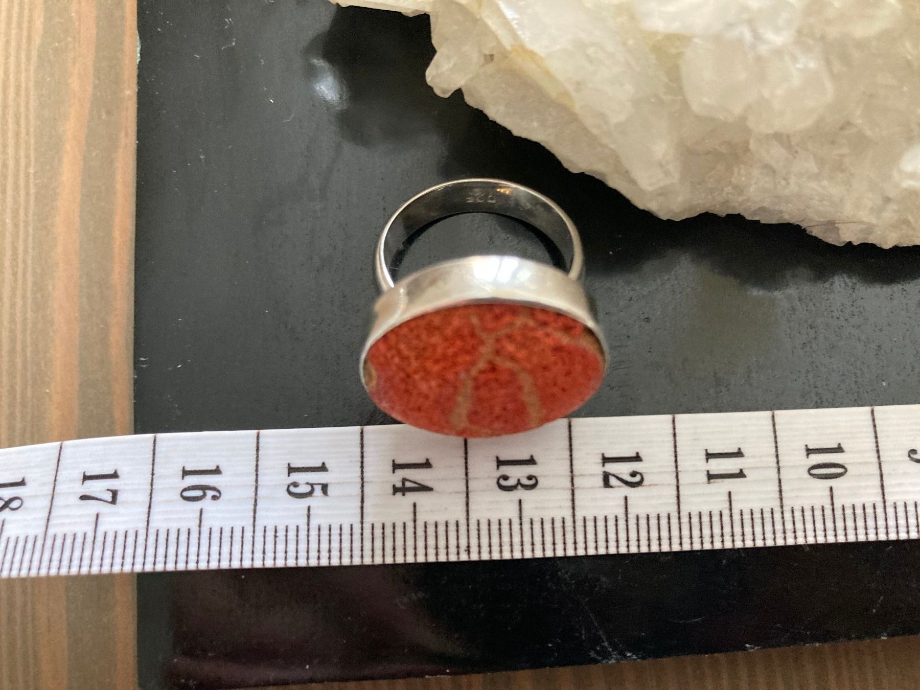Anelli: Silberring mit Schaumkoralle – Usato da Hombrechtikon venduto da star8888 4