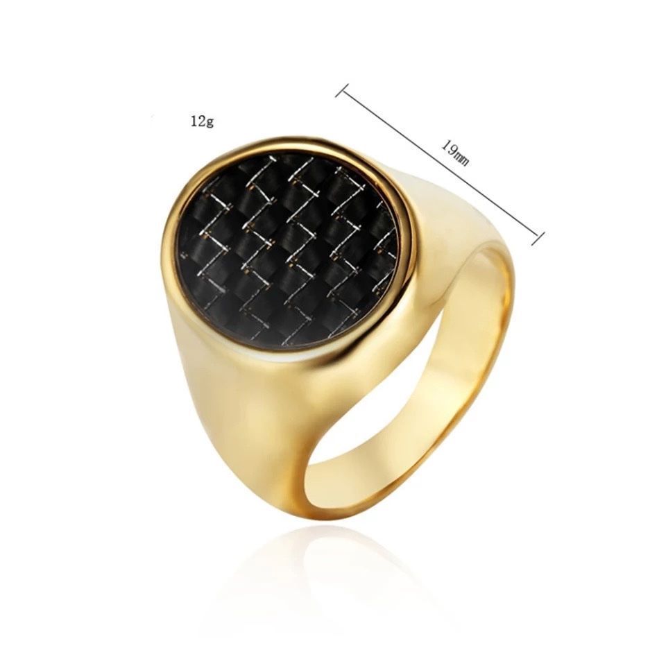 Anelli: Men ring gold Carbon Fiber – Nuovo e nell'imballaggio originale da Aarburg venduto da StavFashion 2