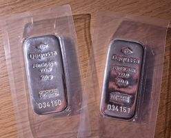 2x 500g Silberbarren