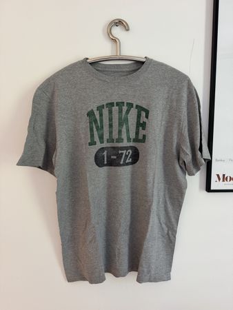 Vintage Nike T-Shirt Grau/Grün Gr. XL 90er