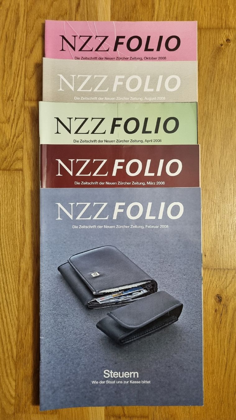Zeitschriften & Magazine: 5 NZZ Folio Magazine 2008 – Gebraucht aus Sutz von Rawypp