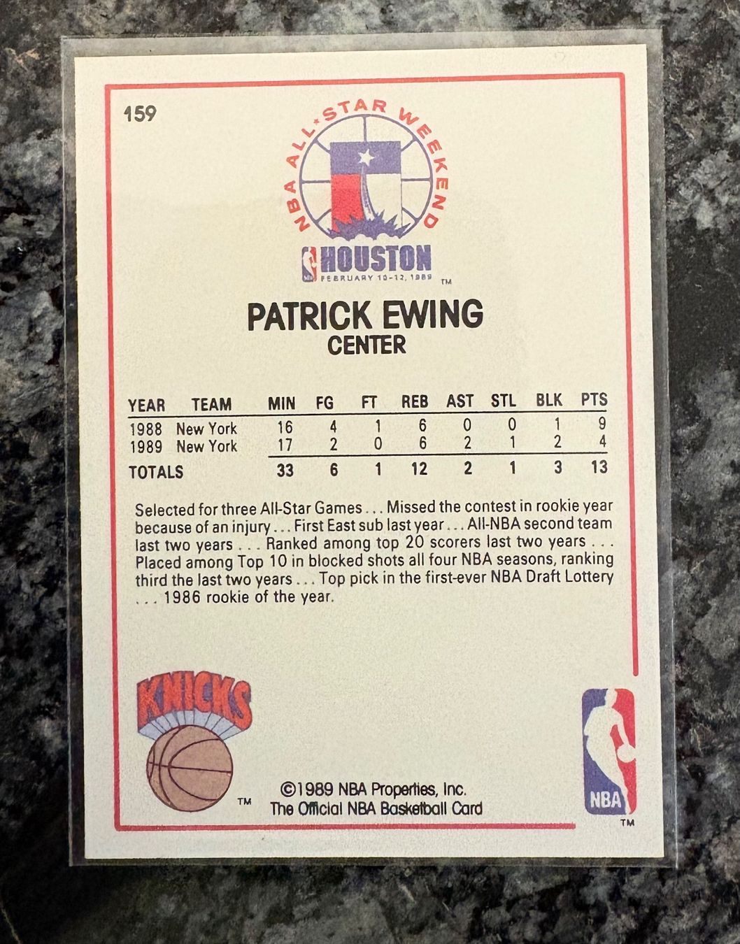 Nba Carte collezionabili: NBA Patrick Ewing Hoops 89/90 All Star Card – Nuovo (secondo la descrizione) da Muttenz venduto da joba23 1