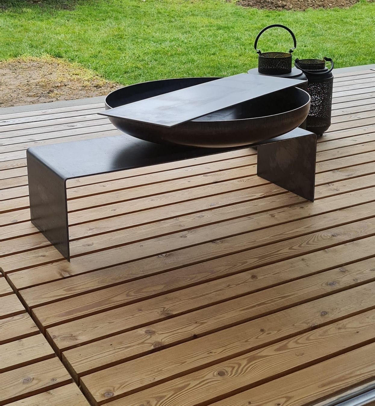 Feuerschale: Grillschale mit Teriyaki Platte – Gebraucht aus Habsburg von Habsburg87