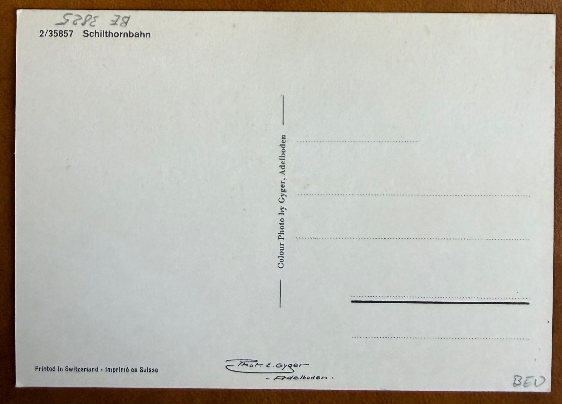 Cartoline postali: Schilthornbahn - AK – Usato da Lutry venduto da Ediego 1