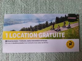 Bon pour 1 location trottinette Niederhorn jusqu'au 31.8....