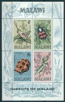 MALAWI, INSEKTEN, BLOCK 1970 postfrisch