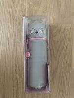 Neues Mäppchen Katzen Design, Grau/Rosa, Mädchen, Schule 56