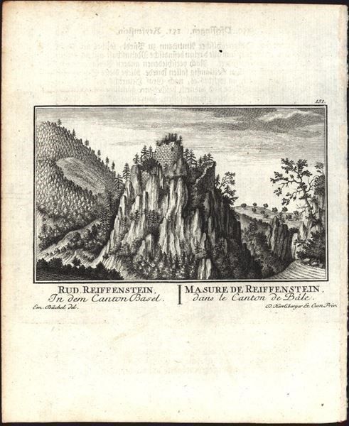 Stiche: Reiffenstein von Herrliberger 1755 – Gebraucht aus Rafz von Helvet32