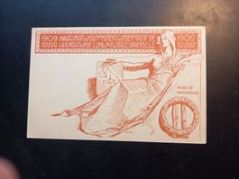 Karte Weltpostverein 1909, Stempel Riehen 9.X.09