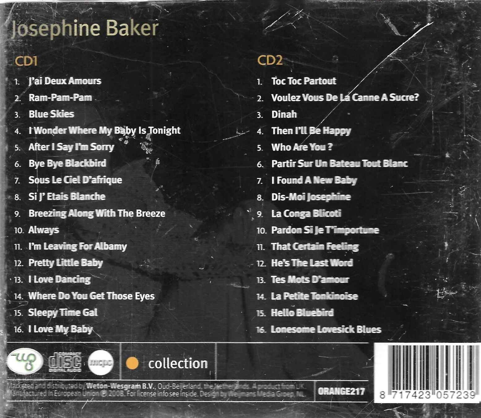 CD: Josephine Baker 2 CD's - J'ai deux amours – Usato da Savagnier venduto da Ne2065 1